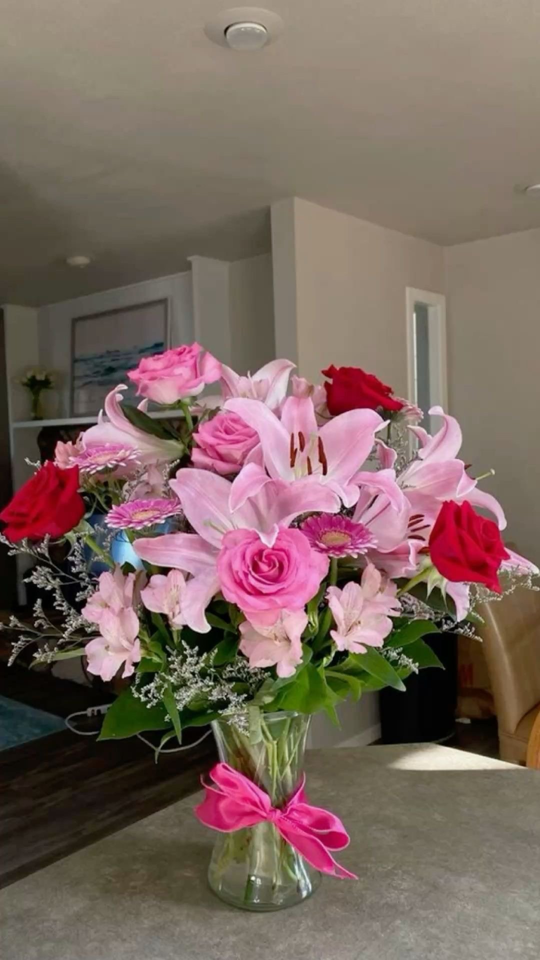 Blush Elegance Premium Mixed Bouquet with Vase